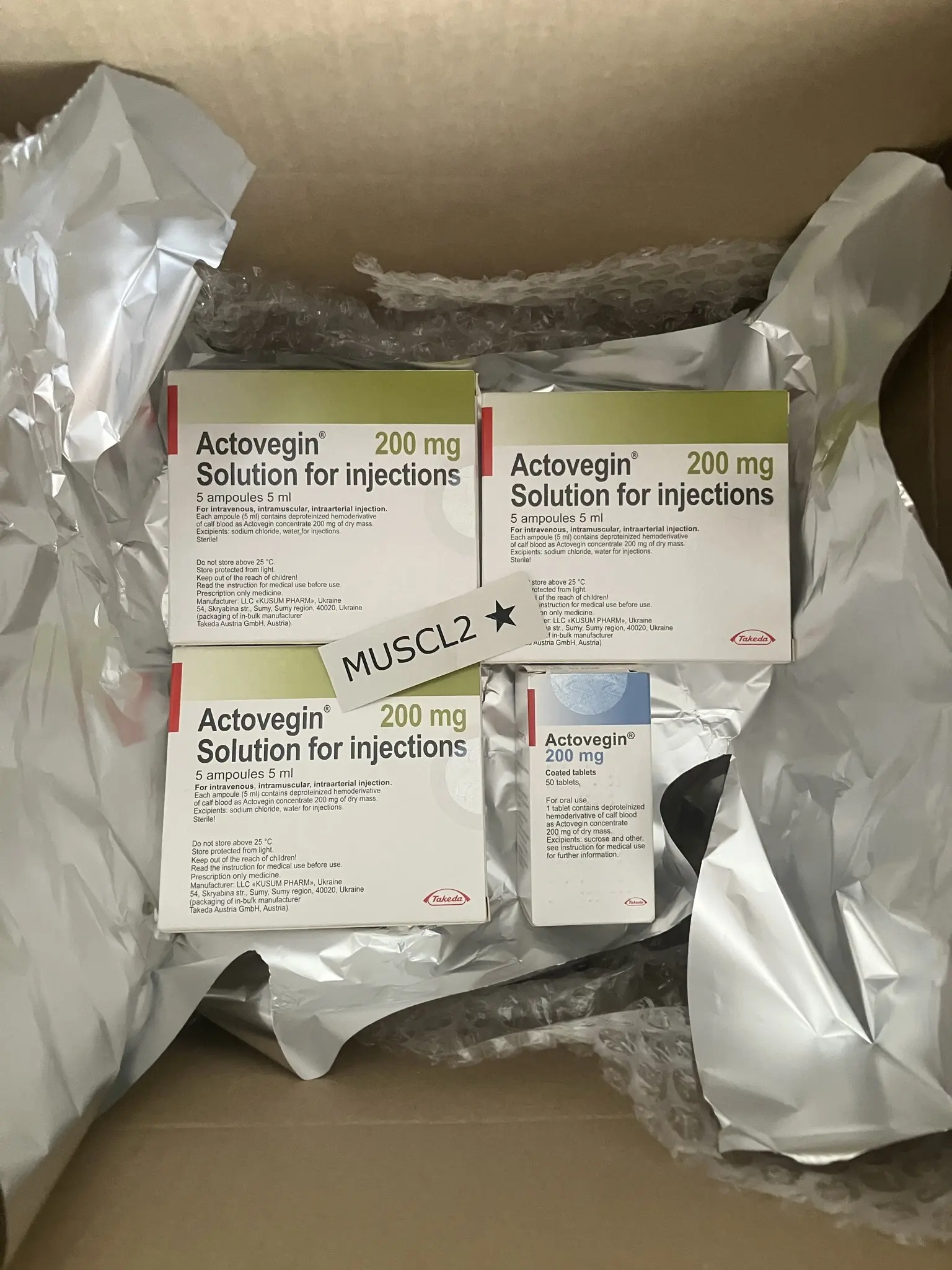 Actovegin 200 injections packaging
